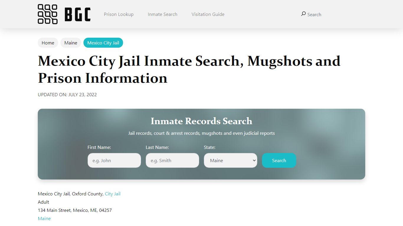 Mexico Jail Inmate Search